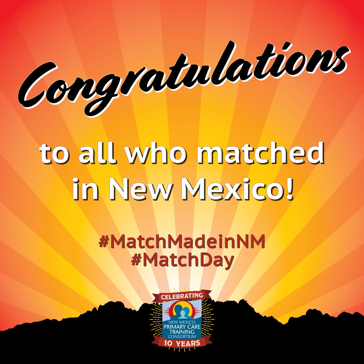 Happy #MatchDay! Congratulations to everyone who matched, and special congratulations to those of you who'll be joining us in the Land of Enchantment soon! #MatchDay2023 #Match2023 #MatchMadeinNM #NewMexico