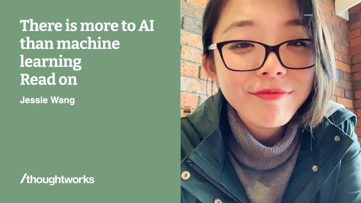 thoughtworks's tweet photo. Many of the gnarliest business problems, including R&D innovation, can be solved using AI-driven techniques. #Thoughtworker Jessie Wang shares some of the unique ways we’ve helped clients implement AI. Find out how: https://t.co/GWi570iKbx https://t.co/F0WjcWbT9F