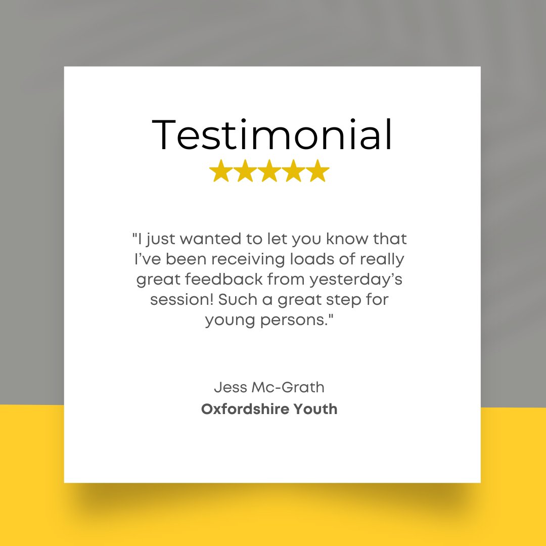 Very sweet feedback from Jess Mc-Grath, HR officer for @oxfordshireyouth 💛

#feedbackfriday #review #startup  #youthwork #youthgroup #smallbusiness #wellness #inspiration #business #mindset #health⁠ #worklifebalance #renewalrevolution #workwell #workplacewellness