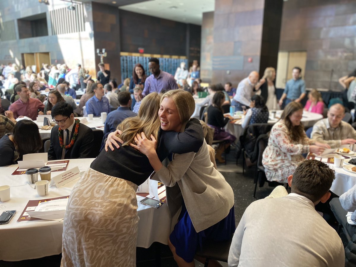 umnmedalumni's tweet photo. The excitement is palpable. Congratulations to our @umnmedschool students on your match! #umnproud #MatchDay2023 https://t.co/Y9EwDqqGRF