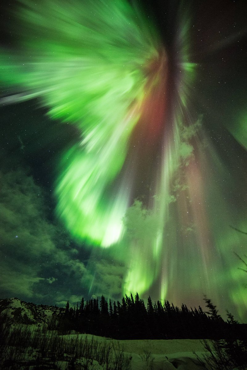 Earth experienced a geomagnetic storm and aurora were visible in the Northern U.S. states. These images of aurora were captured on March 17, 2015, around 5:30 a.m. EDT in Donnelly Creek, Alaska by Sebastian Saarloos. These aurora might have been caused by the fast solar wind streaming from two solar coronal holes. Credit: NASA
