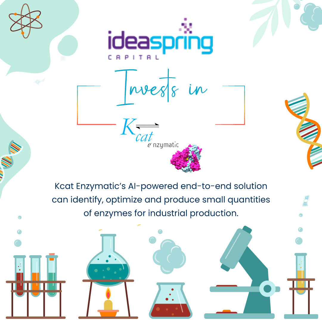 Ideaspring Capital (@ideaspringcap) on Twitter photo We are thrilled to announce our investment in <a href="/KcatEnzymatic/">Kcat Enzymatic Pvt. Ltd.</a> . They have developed a state-of-the-art Artificial Intelligence-based platform that engineers enzymes for industrial applications. We are thrilled to announce our investment in <a href="/KcatEnzymatic/">Kcat Enzymatic Pvt. Ltd.</a> . They have developed a state-of-the-art Artificial Intelligence-based platform that engineers enzymes for industrial applications.
