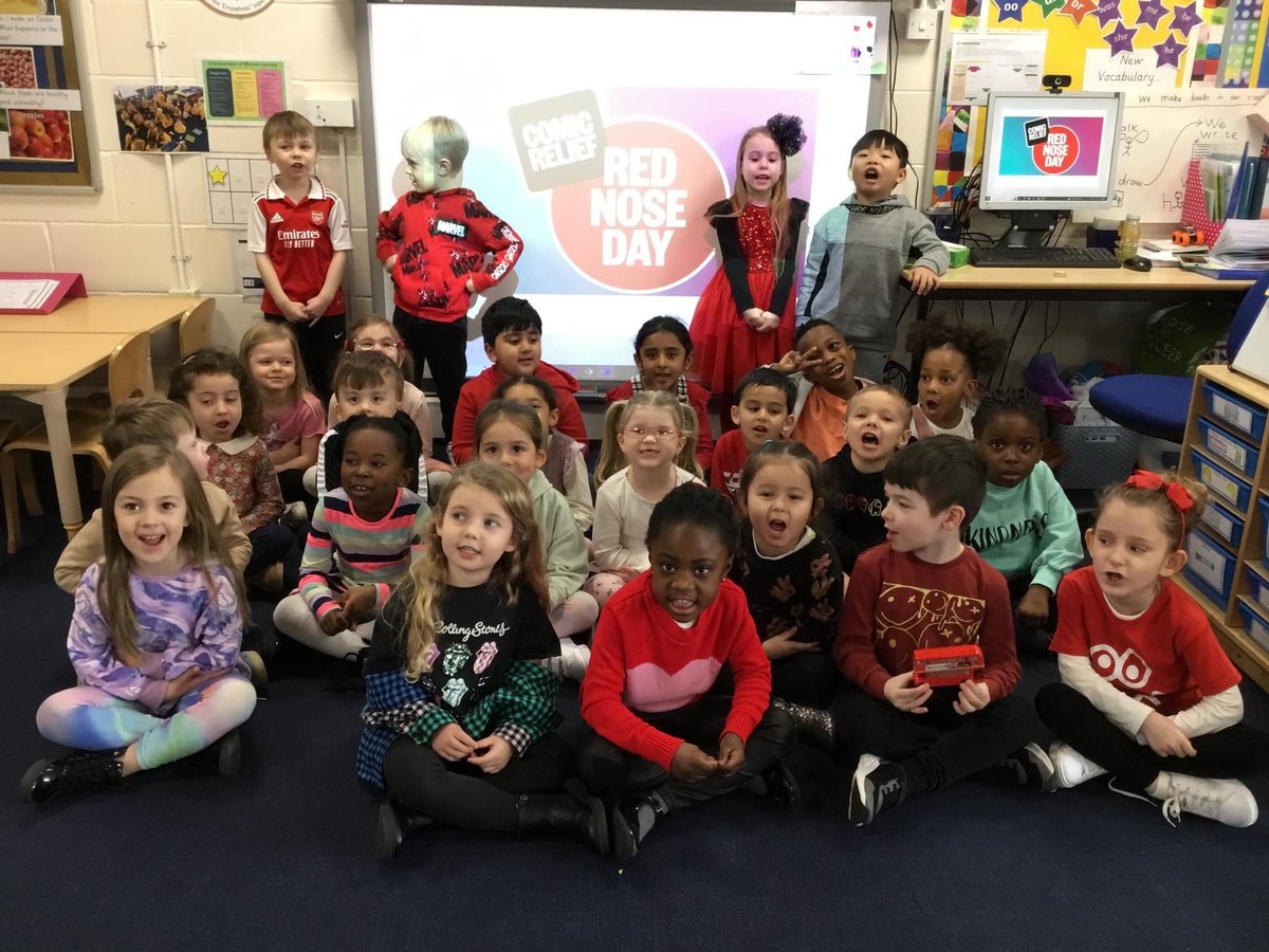 CCS_UK's tweet photo. Thank you to our parent community for helping us to fundraise for Comic Relief this Red Nose Day, it has been great to see so many children get in the spirit with lots of red noses and clothing on display today! 😃

#RedNoseDay https://t.co/NrzIWb9SCR
