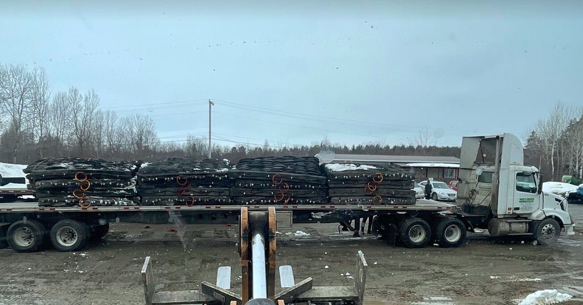 b2b_ii's tweet photo. It’s a grey day today, but it’s still a great day🤩💥
Mat shipments heading out of the shop this morning — Working hard to fulfill orders and stock up for our upcoming busy season❗️
#built2blast #blastingmats 
#northernontario https://t.co/7HR32qvU5G