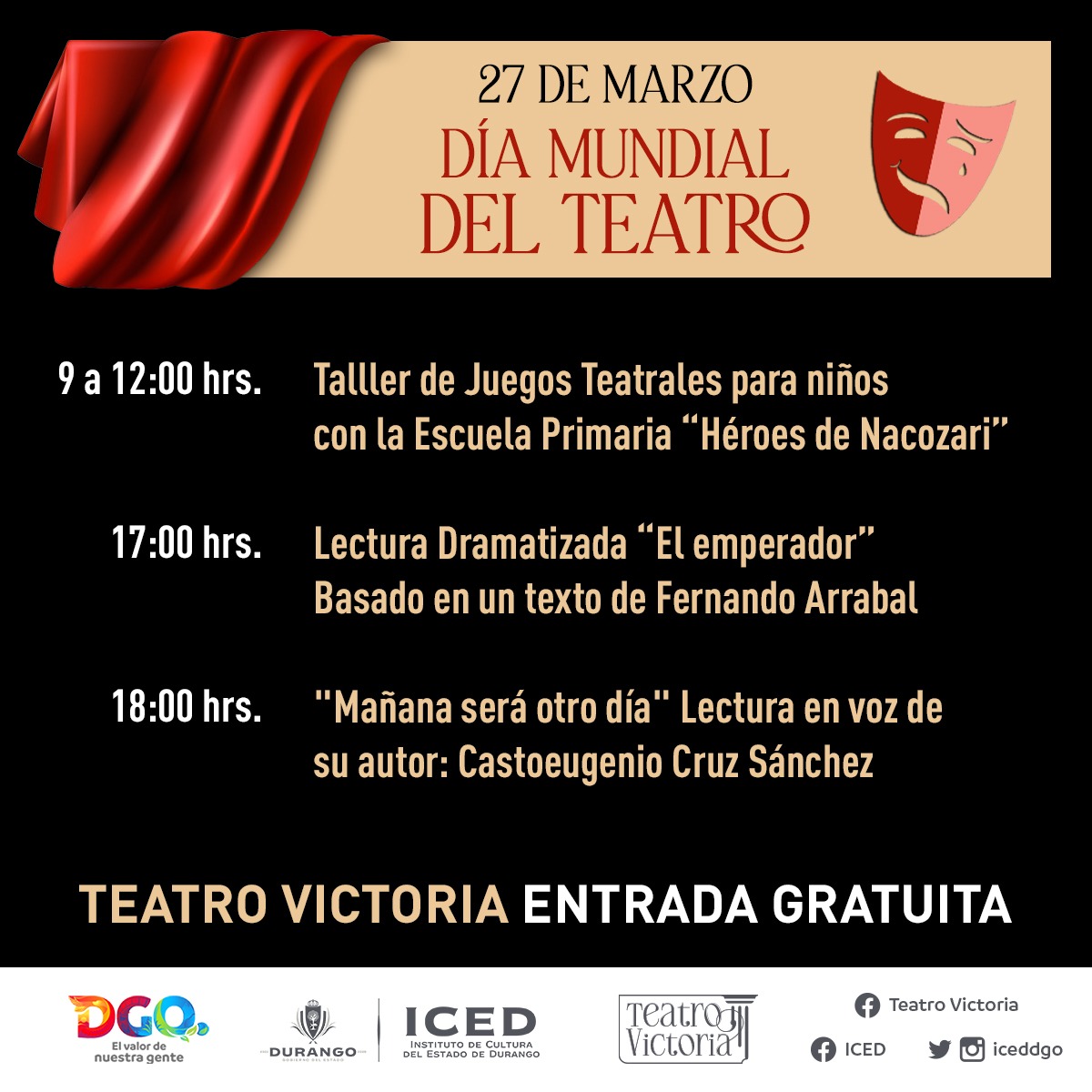 vicgalvano's tweet photo. Los esperamos ! Gracia a la invitación de @TeatroVictoria https://t.co/CkRmgBuRmb
