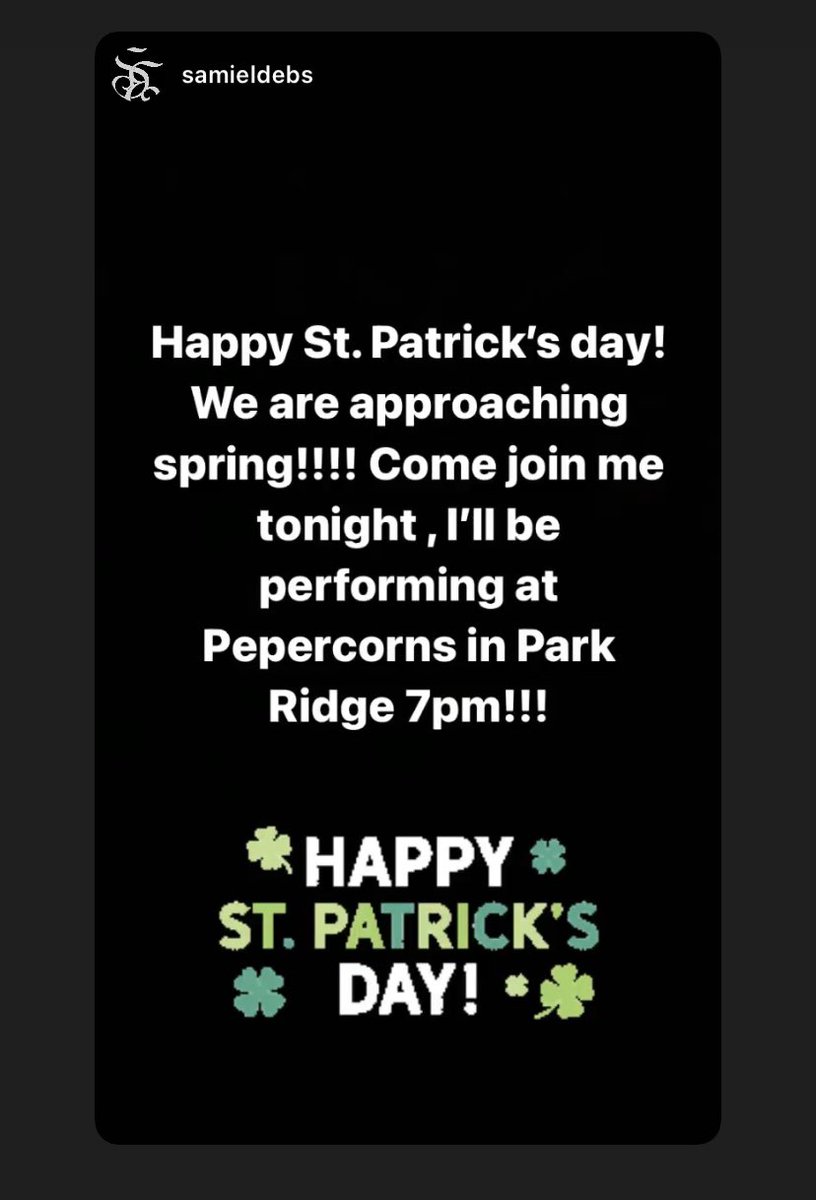 samieldebs's tweet photo. Happy St. Patrick’s day! https://t.co/5HKOIEB80I