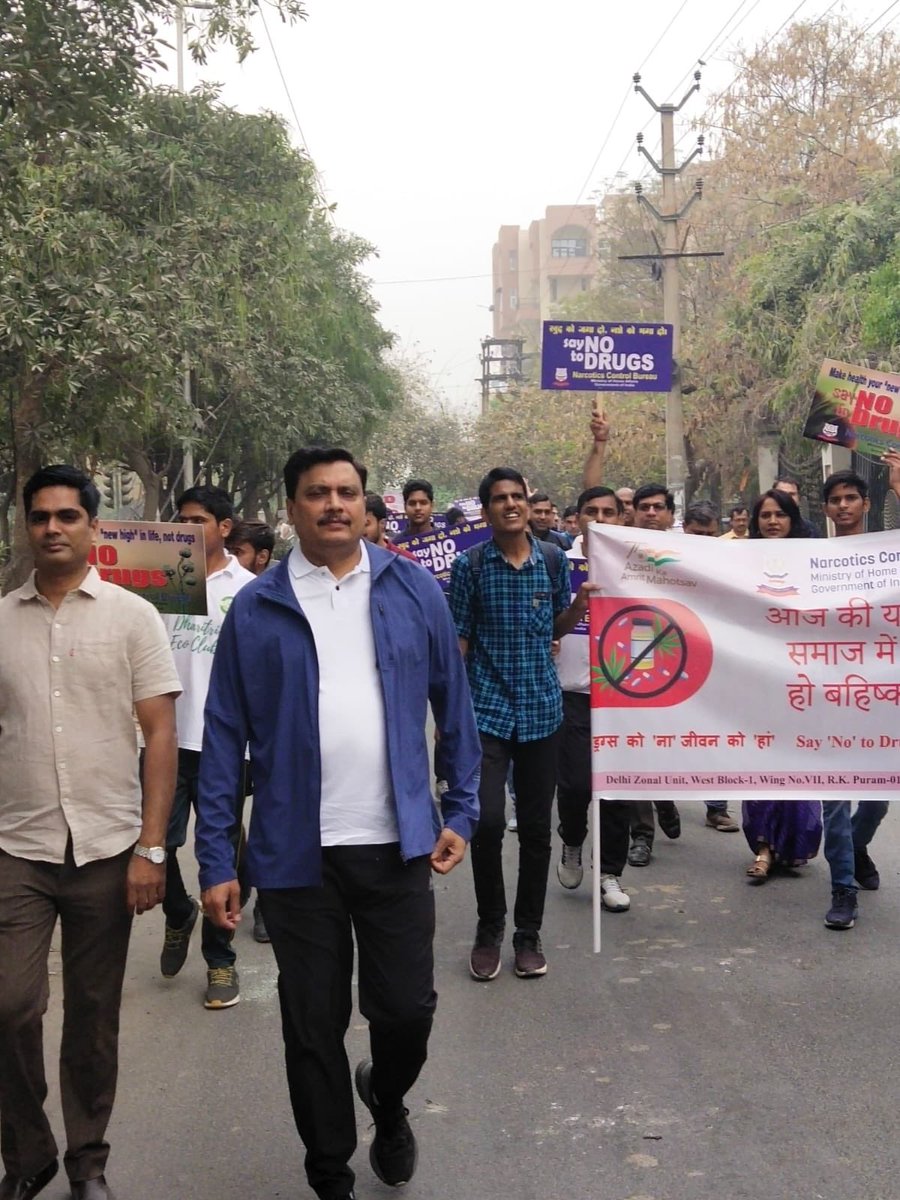 narcoticsbureau's tweet photo. 38th Raising Day of NCB was celebrated @ HQ and across all Zonal Units. NCB HQ gathering was addressed by Sh S K Singh, DDG (OEC). All zones carried out various anti-drug awareness activities on the occasion.

#DrugFreeIndia 

@PMOIndia @HMOIndia  @BhallaAjay26 @PIBHomeAffairs https://t.co/zY4uHdDezg