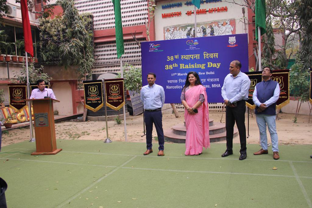 narcoticsbureau's tweet photo. 38th Raising Day of NCB was celebrated @ HQ and across all Zonal Units. NCB HQ gathering was addressed by Sh S K Singh, DDG (OEC). All zones carried out various anti-drug awareness activities on the occasion.

#DrugFreeIndia 

@PMOIndia @HMOIndia  @BhallaAjay26 @PIBHomeAffairs https://t.co/zY4uHdDezg