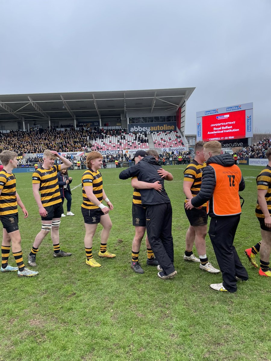 DBSchoolsCup's tweet photo. Try for RBAI! They’ve won it! Captain Jacob Boyd scores with the last act of the game! 

CCB 17-22 RBAI https://t.co/0ch8gak0o0