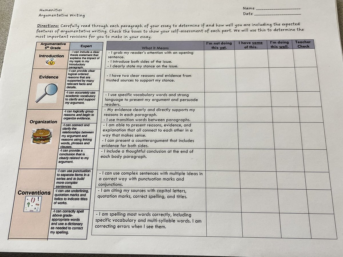 Earlier this week, Mrs. Armstrong led her 5th grade Humanities students in developing a clear understanding of success criteria for their argumentative writing assignment🦅<a href="/WestIrondequoit/">West Irondequoit CSD</a>