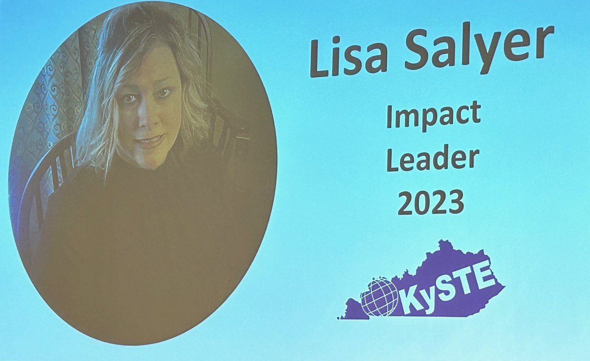 Congratulations to Mrs. Lisa Salyer for receiving the 2023 KYSTE Impact Leader Award!  #KySTE2023 <a href="/JC_Schools/">JC School District</a>