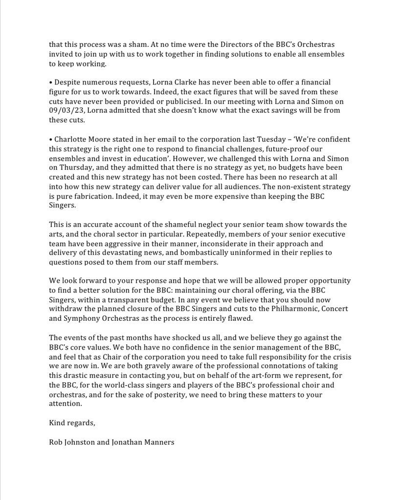 Reposting this jic anyone didn't see it. A brilliantly written, excoriatingly detailed account of the fucked up fuckery coming from the senior arts team at the <a href="/BBC/">BBC</a> re <a href="/BBCSingers/">BBC Singers</a> How do these people think their (nonexistent) plan for modernisation is better than what we have rn?