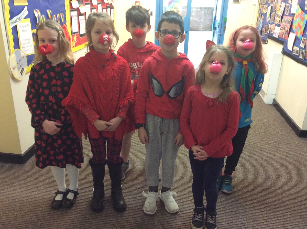 PerryHallOrp's tweet photo. It's Red Nose Day! Thanks to your donations, we sold out of noses! https://t.co/ojOVXbi0GX