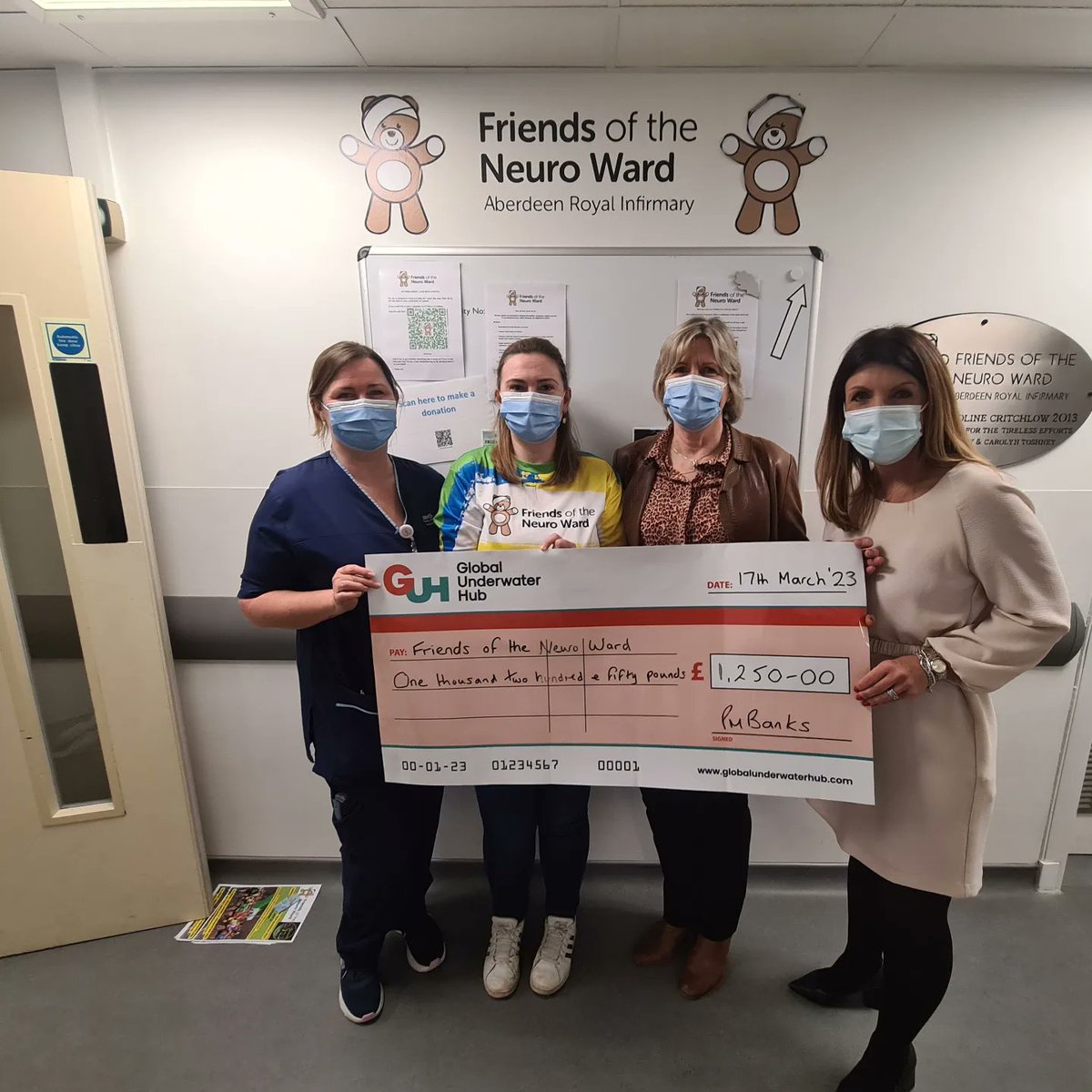 friendsofneuro's tweet photo. A huge thank you to @GUH_News for this amazing donation from the raffle at last month's Subsea Expo Awards.

Kirstin and Trish are brilliant champions of FOTNW + we really appreciate their help in boosting our profile at such a prestigious event 💛 https://t.co/4AuVGCJURd