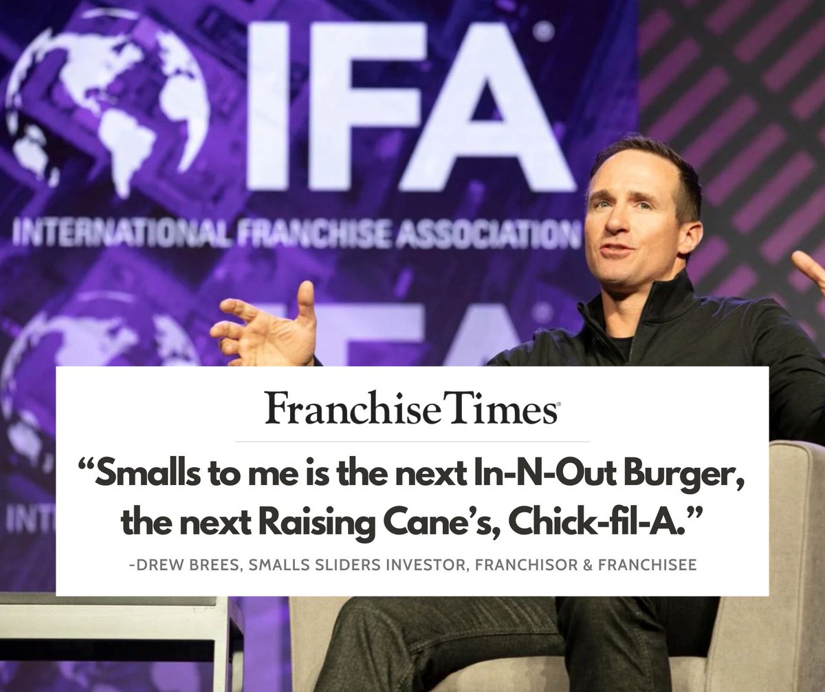 SmallsSliders's tweet photo. When @drewbrees talks our Smalls brand with a BIG vision. 🙌 #smallssliders @FranTimes
https://t.co/P02U4uPDpr https://t.co/a8dSRV5lDV