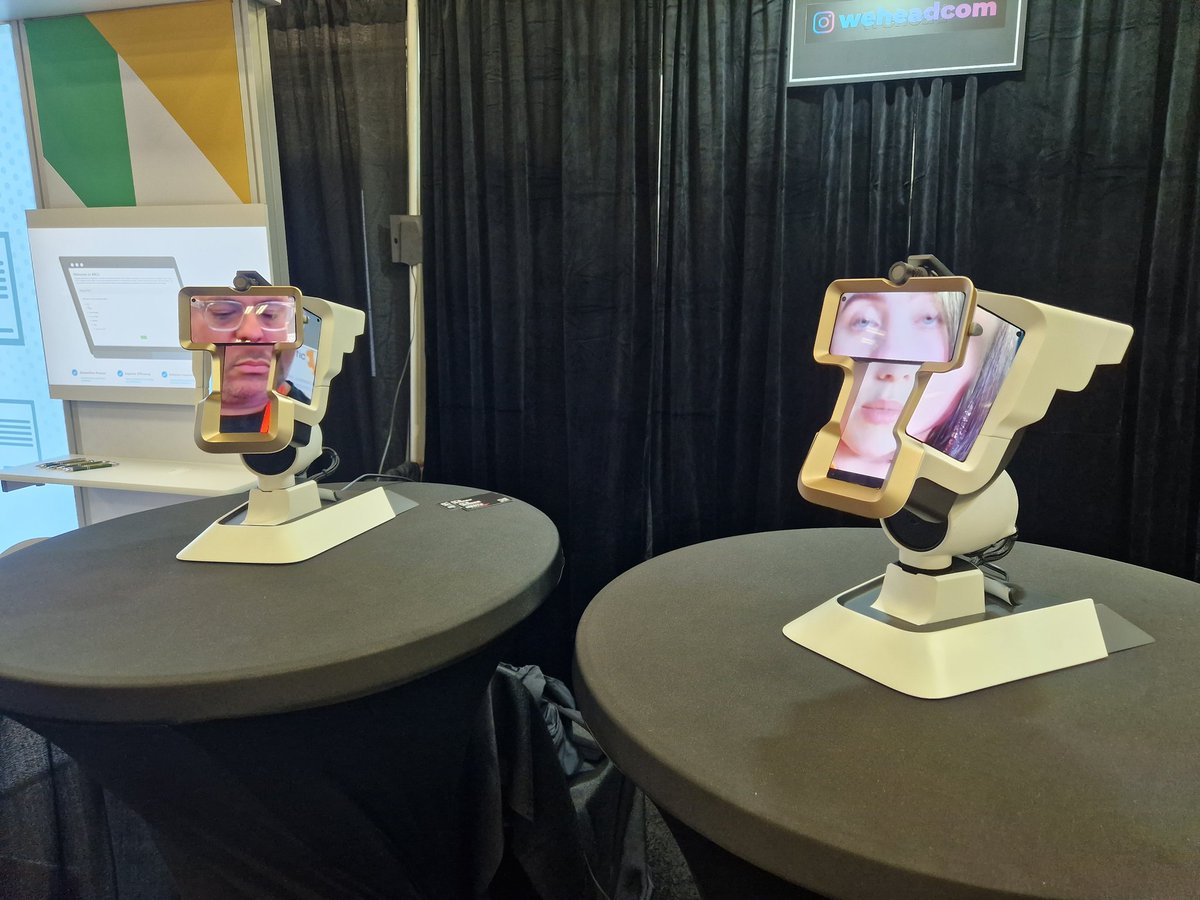 nincoroby's tweet photo. Is that the future of remote working or telepresence? Made by #Wehead startup  🤯 #SXSW2023 #SXSW23ECH 

@jblefevre60 @Xbond49 @pierrecappelli @pierrepinna @Akaeserge @Ym78200 @kalydeoo @tewoz https://t.co/7TpUBnRJPI