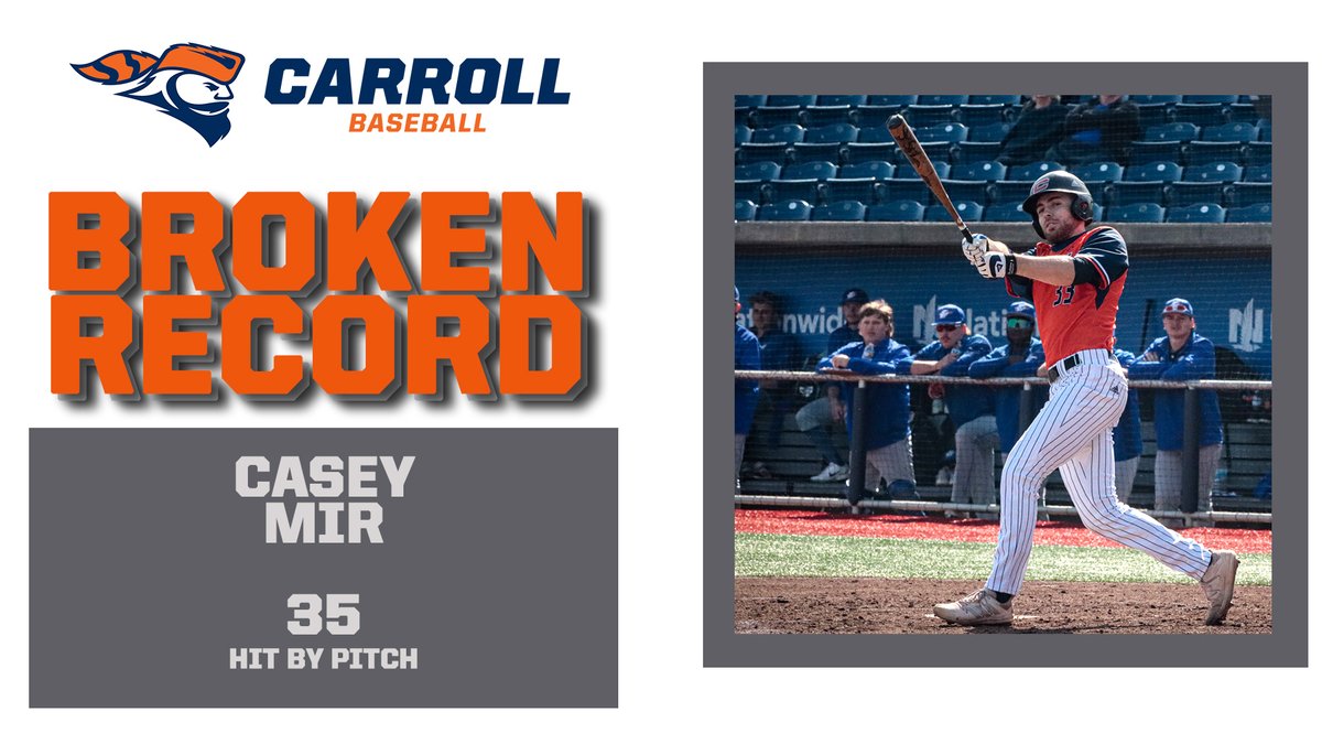 Pio_Baseball's tweet photo. Casey Mir is officially the all-time leader for hit by pitch! Casey got his 35th HBP yesterday against Spalding University.
#d3baseball | GoPios https://t.co/sLW3Xfp2oz