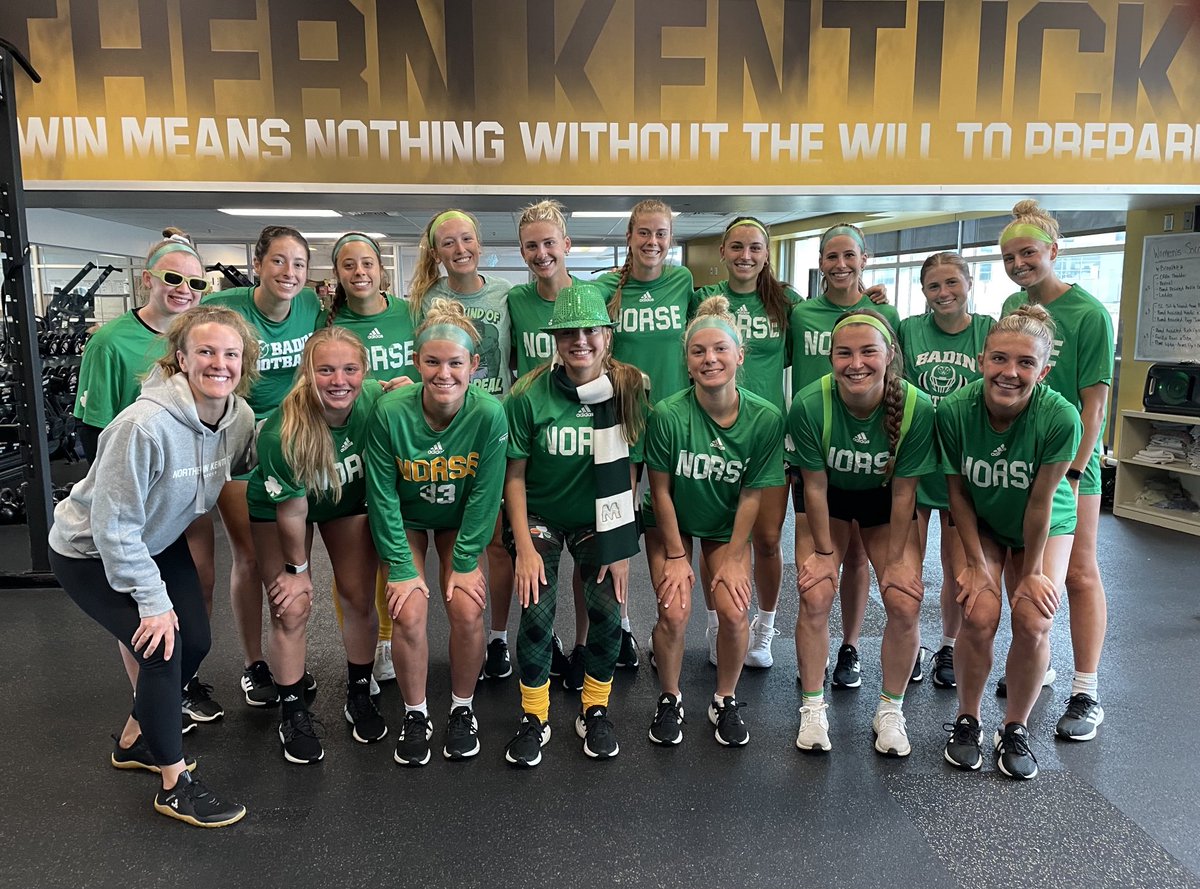 NKUNorseWSOC's tweet photo. Happy St. Patrick’s Day! ☘️ #NorseUp https://t.co/KNnA1joNom