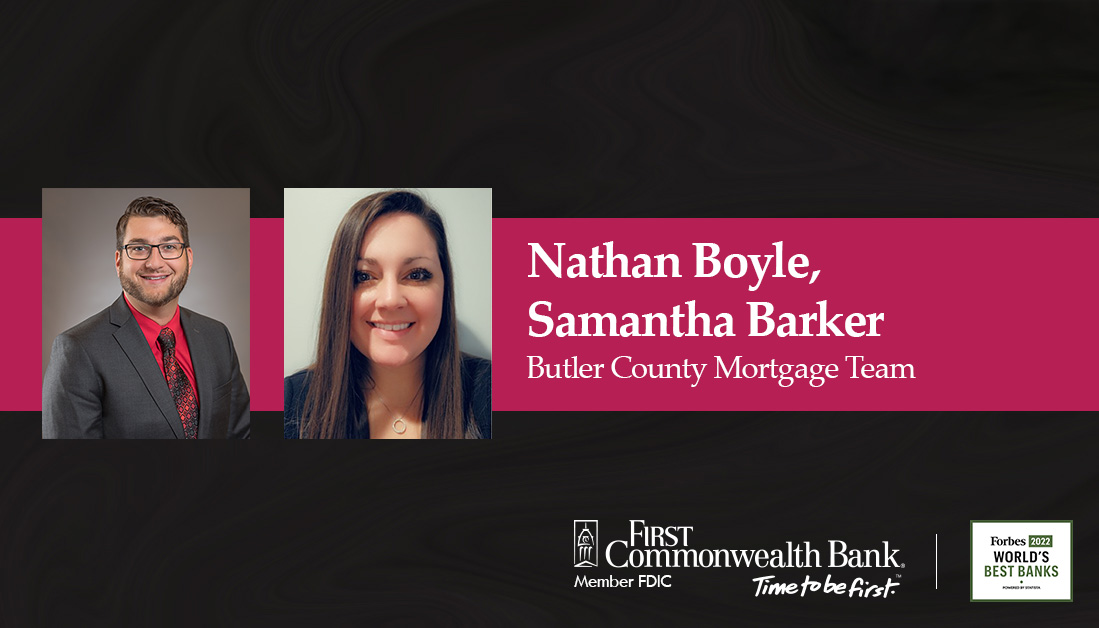 Congratulations to our Mortgage Team of Nathan Boyle and Samantha Barker in Butler County for being recognized by the Butler Eagle as one of its Readers' Choice finalists: bit.ly/3JjGjPs #Proud2bFCB