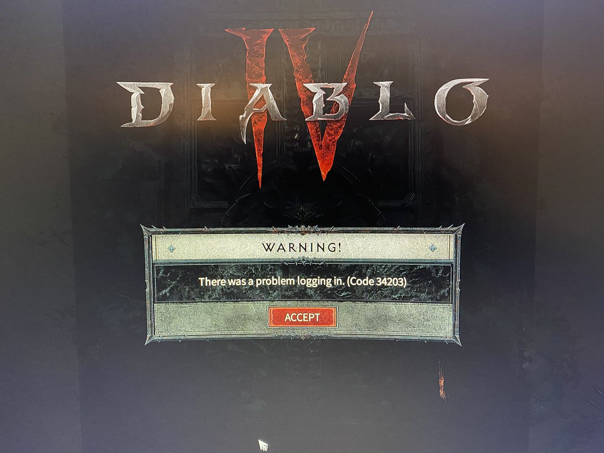 xTHEDRAWxGaming's tweet photo. Welp…I guess I’ll try again later. @Diablo #DiabloIV https://t.co/QzyODIMx8o