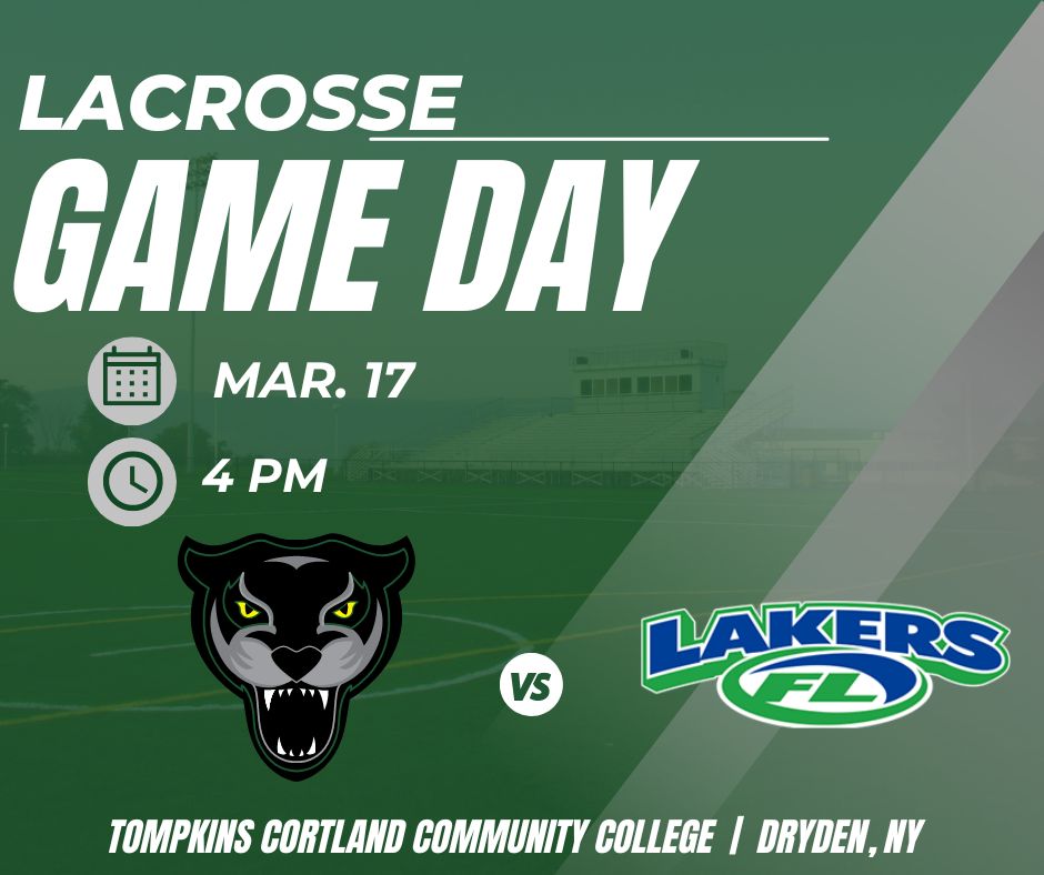 GAME DAY 
<a href="/TCmensLax/">Tompkins Cortland CC Men's Lacrosse</a> opens the 2023 season at home at 4 p.m. today vs. <a href="/FLCCAthletics/">FLCC Athletics</a>.  
📺bit.ly/TCLAX-3-13-liv…
📖bit.ly/TCLAX-3-17-pro…
#PawsUp