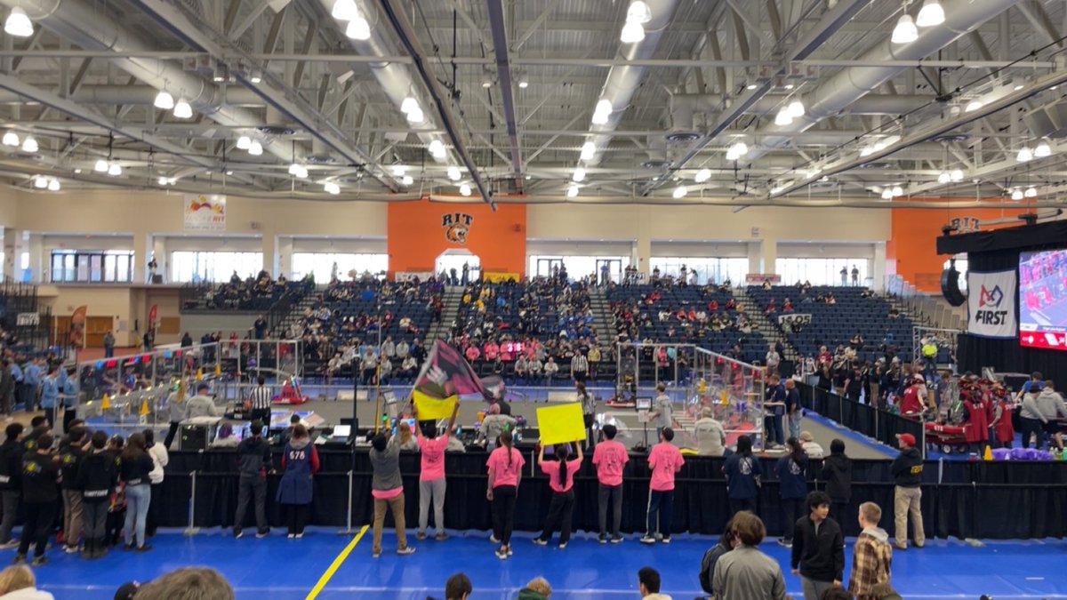 mineolarobotics's tweet image. We're thrilled to be at the Finger Lakes Regional. We've won our first two matches! Catch our robot "Ghost" live and cheer us on in quals 25, 36, 42, 50 & 56 here: twitch.tv/firstinspires19
Let's show our #MineolaProud spirit! #FIRSTRobotics