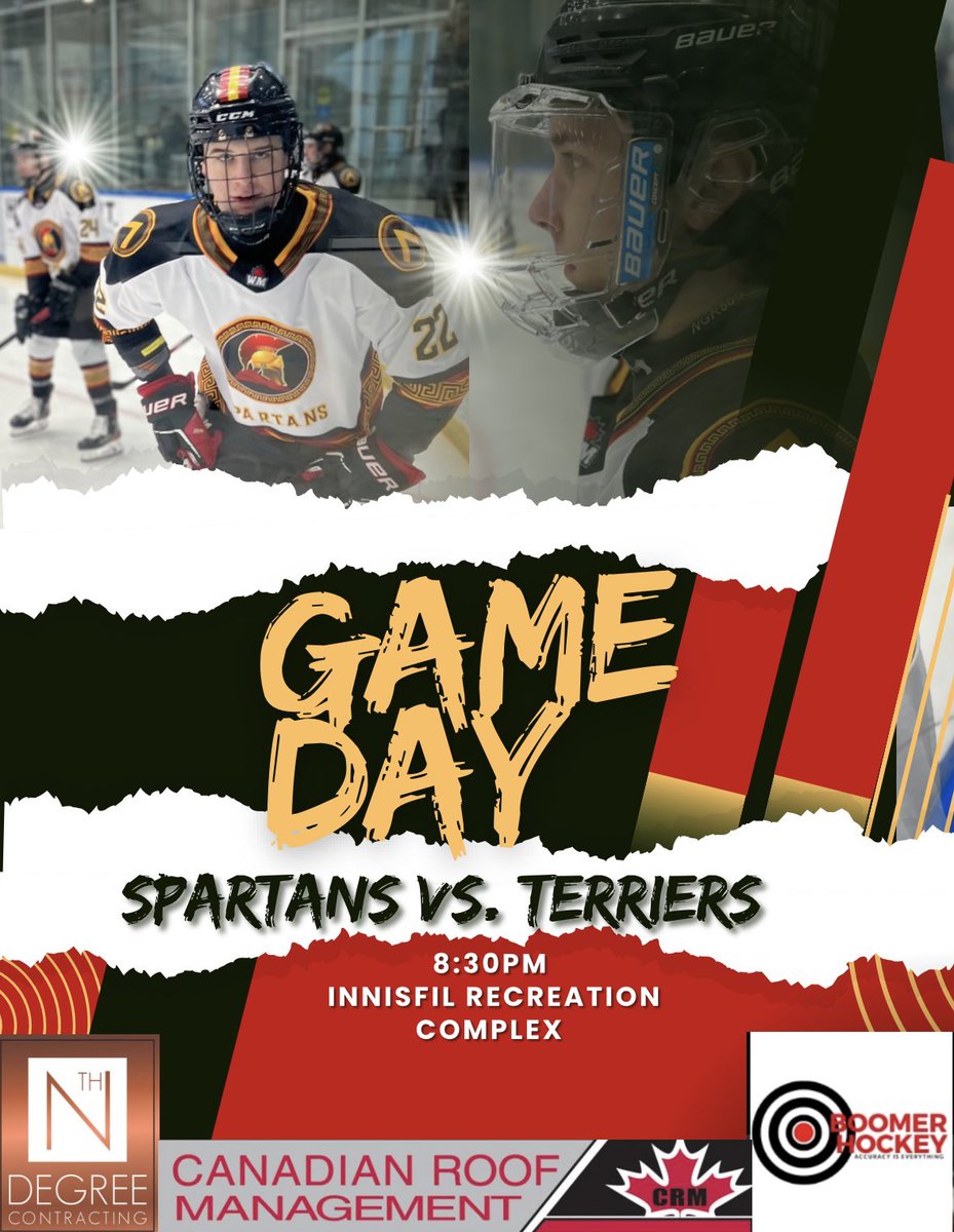 InnisfilSpartan's tweet photo. 🛡️GAME 5🛡️ The Spartans are home tonight for game 5 🍀 Come out and cheer for them as they take on the Orillia Terriers 🍀 GO SPARTANS 🍀 https://t.co/wOeELfj26w