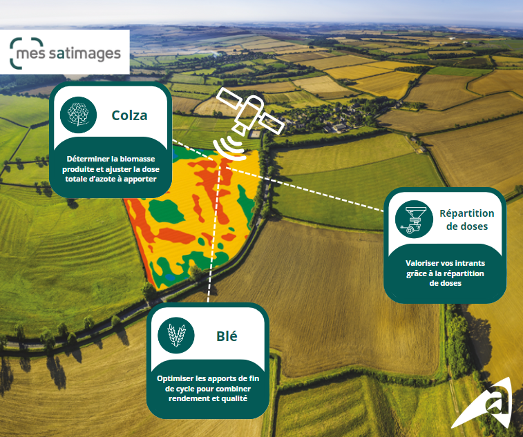[OAD] Avec le nouveau service <a href="/MesSatimages/">MesSatimages</a>  “répartition de doses”, je crée une carte intraparcellaire d’apport d’engrais grâce à une intervention dont la dose apportée sera modulée sur la parcelle.🛰️

Pour plus d’infos contactez-nous👉 mesparcelles.fr/contact/