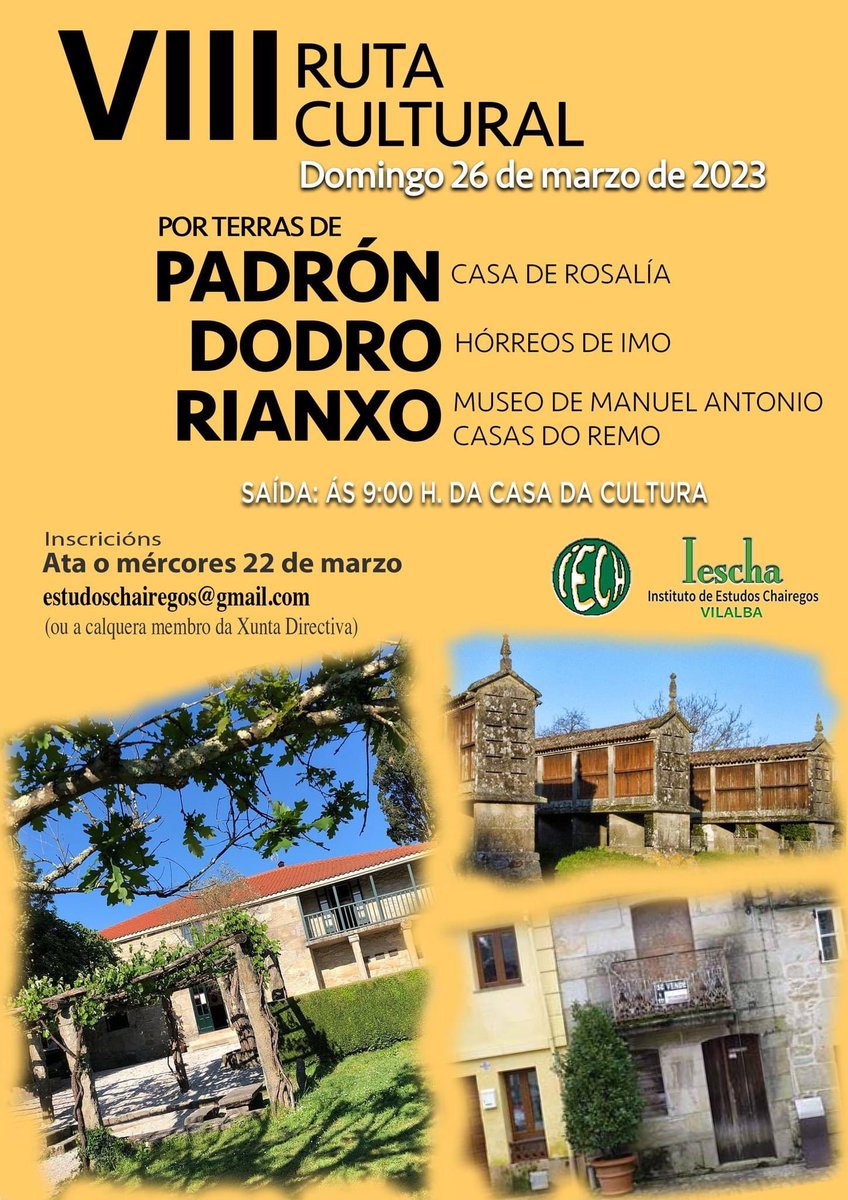 Urbanismo Rianxo (@urbanismorianxo) on Twitter photo VIII RUTA CULTURAL
26 marzo 2023
Instituto de Estudos Chairegos
IESCHA
#Padrรณn
Casa de Rosalรญa
#Dodro
Hรณrreo do Arco, Hรณrreos de Imo
#Rianxo
Casas do remo, Museo Manuel Antonio
<a href="/CasadeRosalia/">Casa de Rosalรญa</a> <a href="/Xoan_Xose/">Xoรกn Xosรฉแ
แ
แ
แ
แ
แ
แ
แ
แ
แ
แ
แ
แ
แ
แ
แ
แ
แ
แ
แ
แ
แ
แ
แ
แ
แ
แ
แ
แ
แ
แ
Xoรกn Xosรฉ</a> <a href="/bibliorianxo/">Biblioteca municipal Rianxo</a> <a href="/KarlosKoto/">Carlos Henrique Fernรกndez Coto</a> <a href="/culturarianxo/">culturarianxo</a> <a href="/Conc_deDodro/">Concello de Dodro</a> <a href="/vozbarbanza/">La Voz de Barbanza</a> VIII RUTA CULTURAL
26 marzo 2023
Instituto de Estudos Chairegos
IESCHA
#Padrรณn
Casa de Rosalรญa
#Dodro
Hรณrreo do Arco, Hรณrreos de Imo
#Rianxo
Casas do remo, Museo Manuel Antonio
<a href="/CasadeRosalia/">Casa de Rosalรญa</a> <a href="/Xoan_Xose/">Xoรกn Xosรฉแ
แ
แ
แ
แ
แ
แ
แ
แ
แ
แ
แ
แ
แ
แ
แ
แ
แ
แ
แ
แ
แ
แ
แ
แ
แ
แ
แ
แ
แ
แ
Xoรกn Xosรฉ</a> <a href="/bibliorianxo/">Biblioteca municipal Rianxo</a> <a href="/KarlosKoto/">Carlos Henrique Fernรกndez Coto</a> <a href="/culturarianxo/">culturarianxo</a> <a href="/Conc_deDodro/">Concello de Dodro</a> <a href="/vozbarbanza/">La Voz de Barbanza</a>