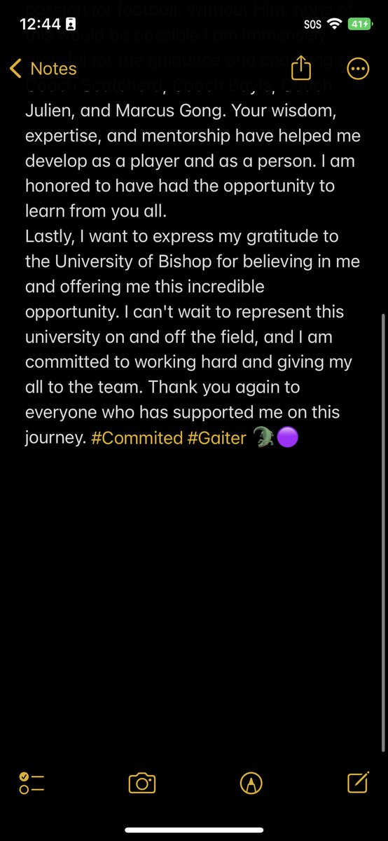 Proud and blessed to announce my commitment to Bishop University! #Gaiter 🐊🟣