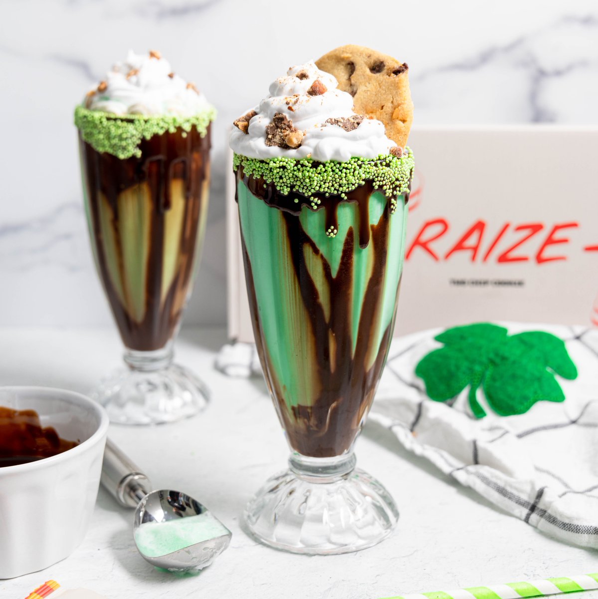 If you're not topping your Shamrock Shake with a RAIZE Cookie, are you even really celebrating? 🤷🍀🌈🍪