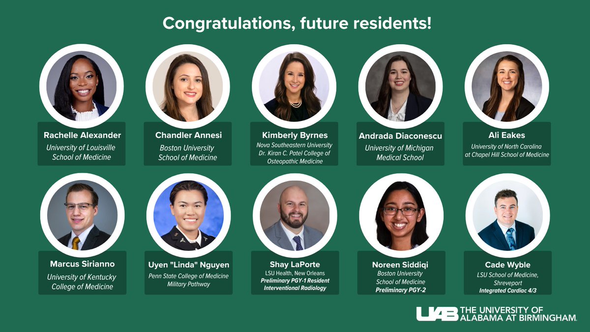 Help us welcome our incoming residents! #MatchDay #MatchDay2023 #GenSurgMatch #GenSurgMatch2023 <a href="/UABHeersink/">UAB Heersink School of Medicine</a> <a href="/herbchen/">herb chen</a> @britneycoreymd