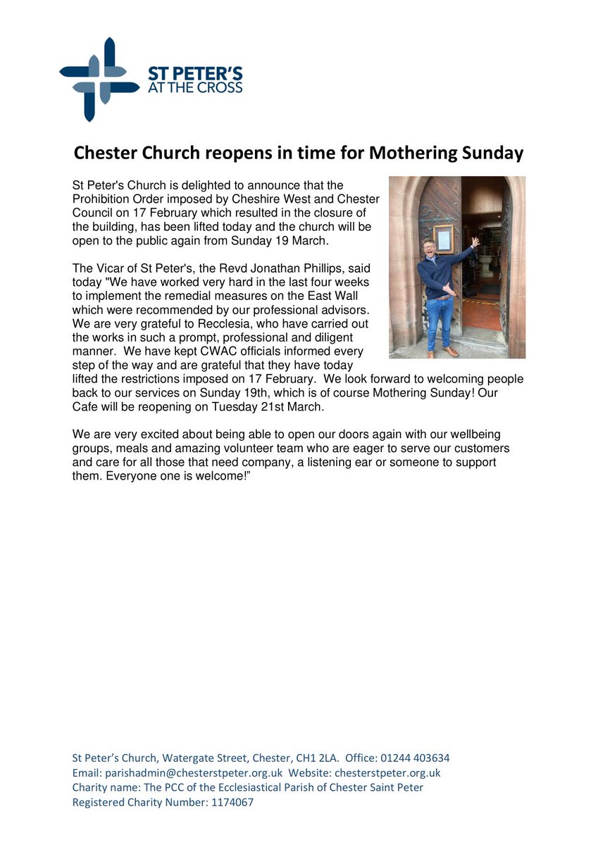 St. Peter's Chester tweet media