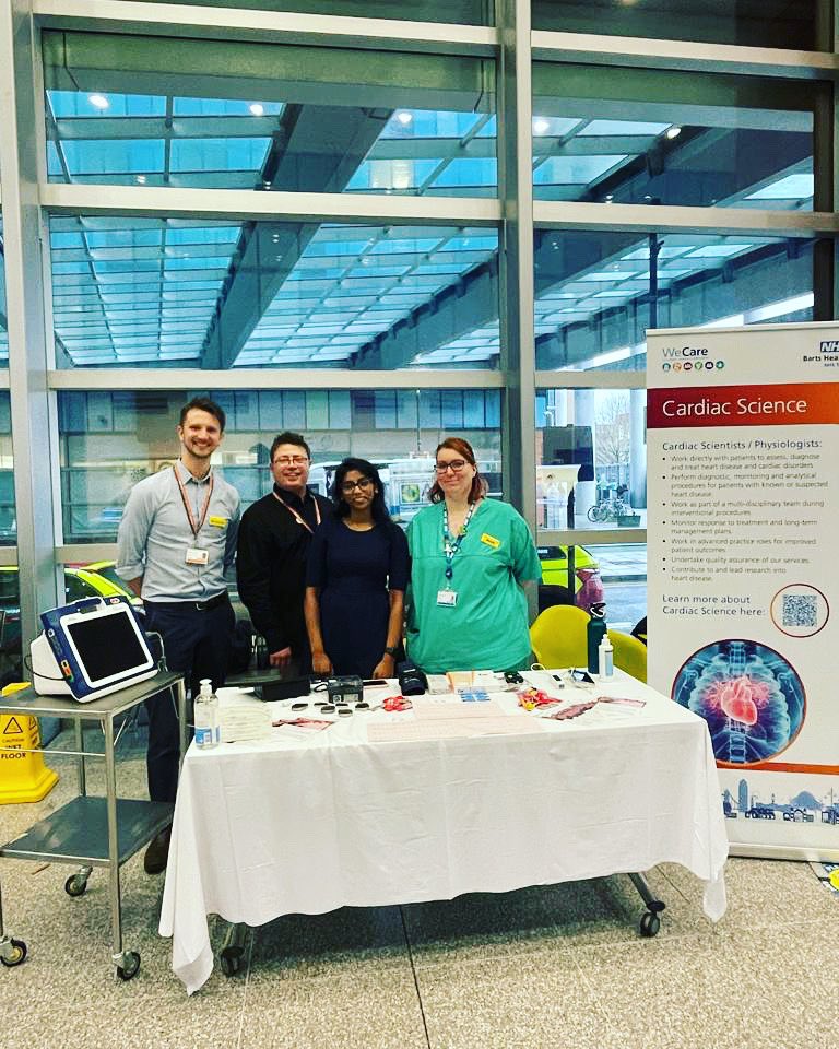 Cardiac science at @NHSBartsHealth for #HCSWeek2023. Thank you @JMalcolmson84 for representing us and @THspiro for organising the event #cardiacphysiologist #clinicalscientists @SCSTcouncil @WeHCScientists @ahcsuk @BartsCardiac