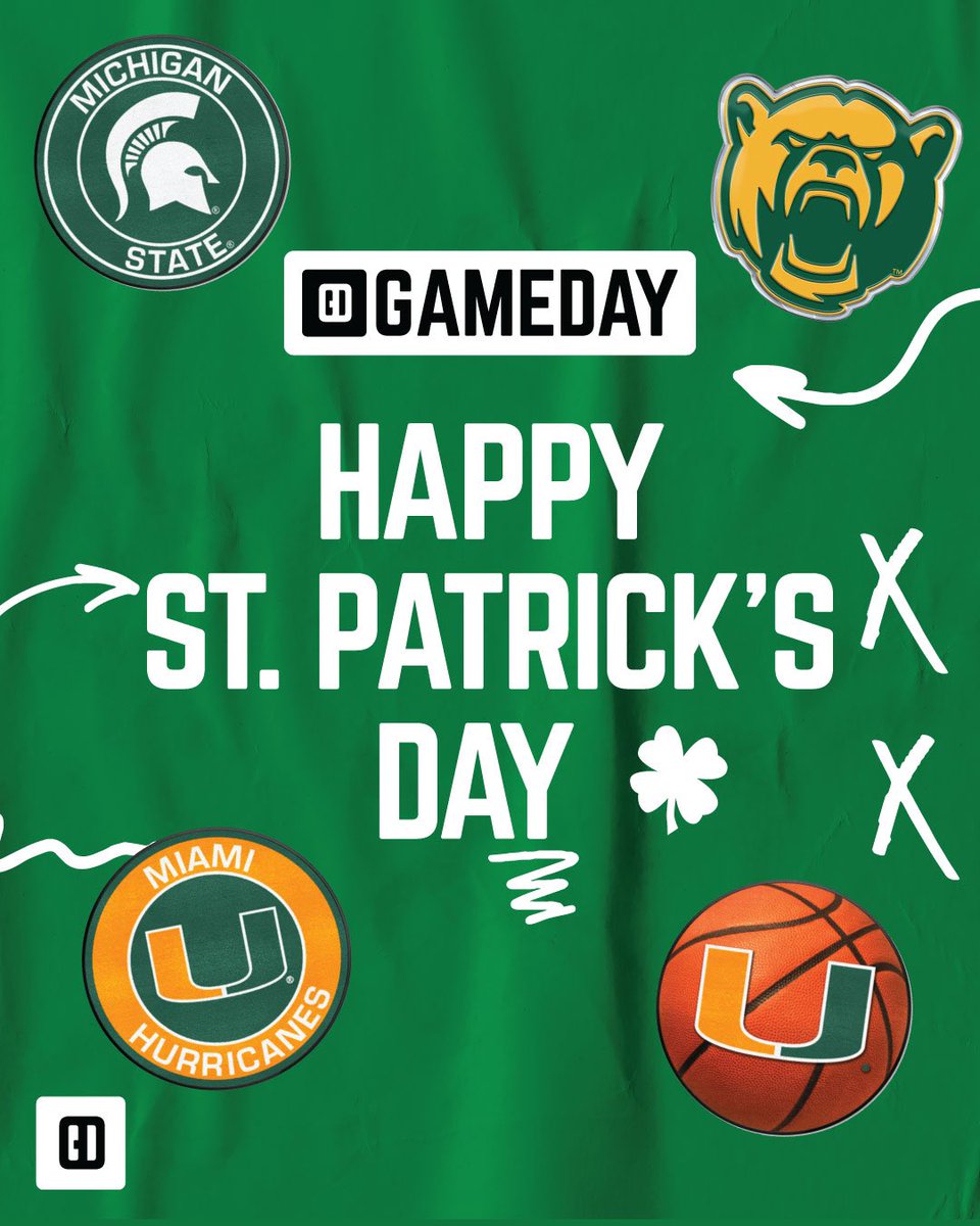 March Madness meets St. Patrick's Day! Get your game face and lucky charm ready with GAMEDAY products 🏀🍀 
-
Visit GAMEDAYproducts.com to find your team and shop
-
#MarchMadness #StPatricksDay #Gameday #ncaabasketball #finalfour #michiganstateuniversity #baylor #miami