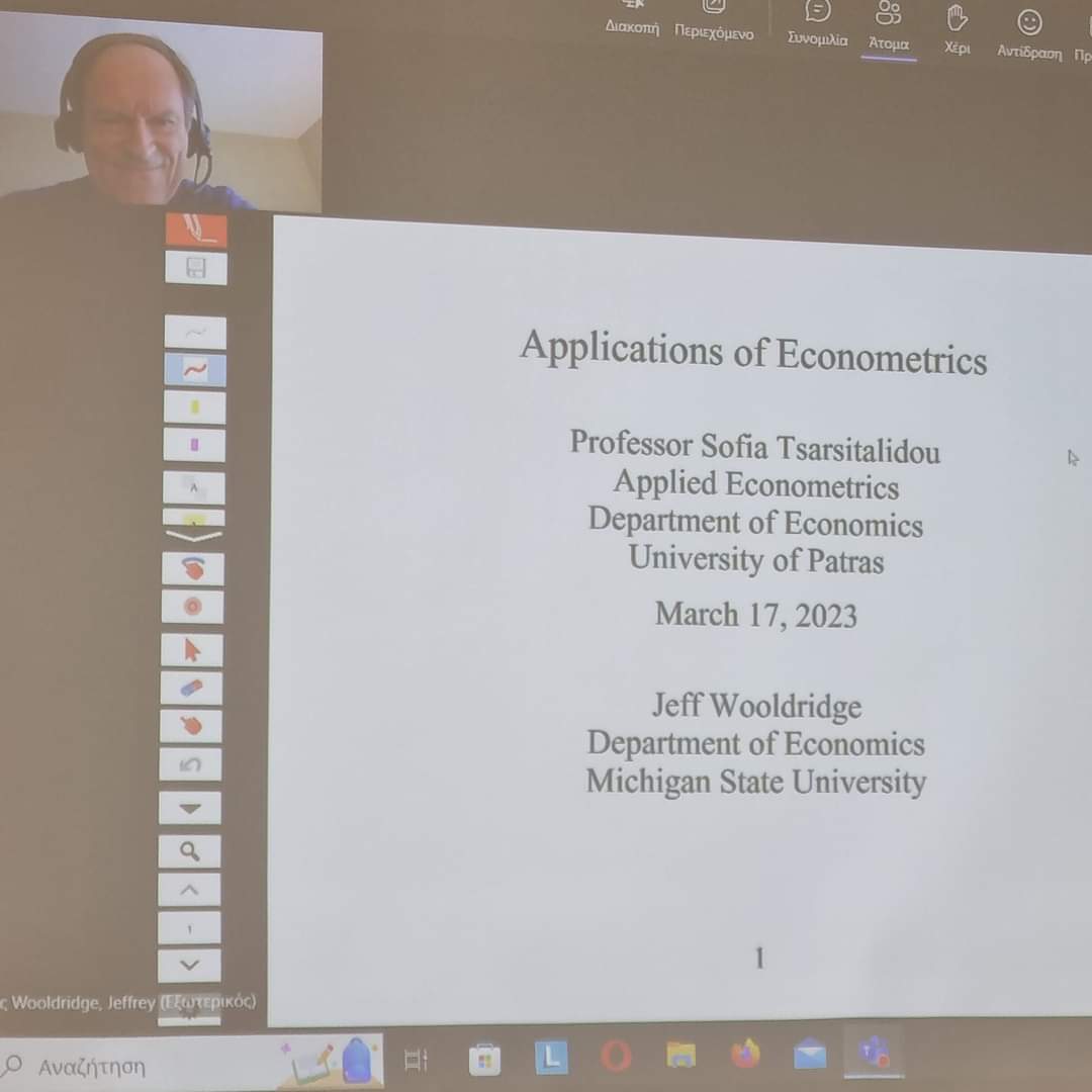 Great pleasure to have <a href="/jmwooldridge/">Jeffrey Wooldridge</a>  to my applied econometrics class! <a href="/ngias/">Nicholas Giannakopoulos</a> <a href="/ioannis_venetis/">Ioannis Venetis</a> <a href="/MScAppliedEconD/">MSc in Applied Economics & Data Analysis</a> <a href="/tzagara/">Manolis</a> <a href="/upatras/">University of Patras</a>