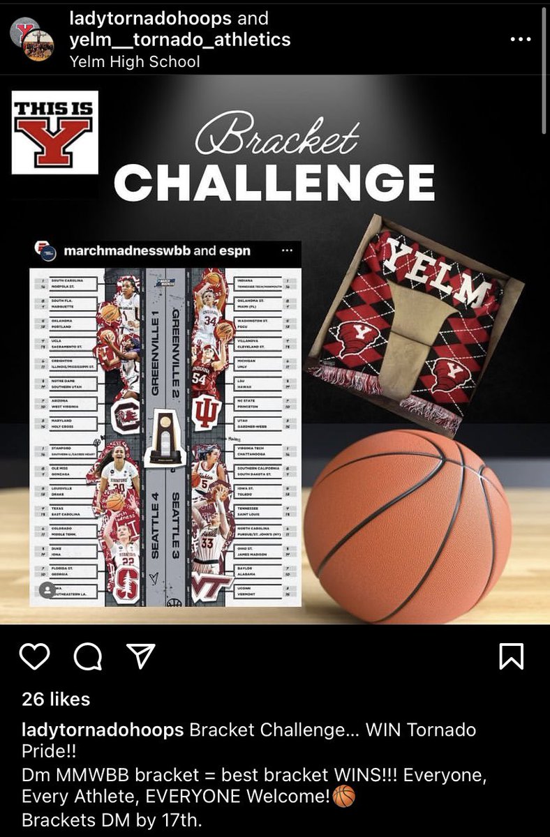 ladytornadohoop's tweet photo. Get your brackets in! Go to the Lady Tornados IG page to win! https://t.co/PqzM5vtYac