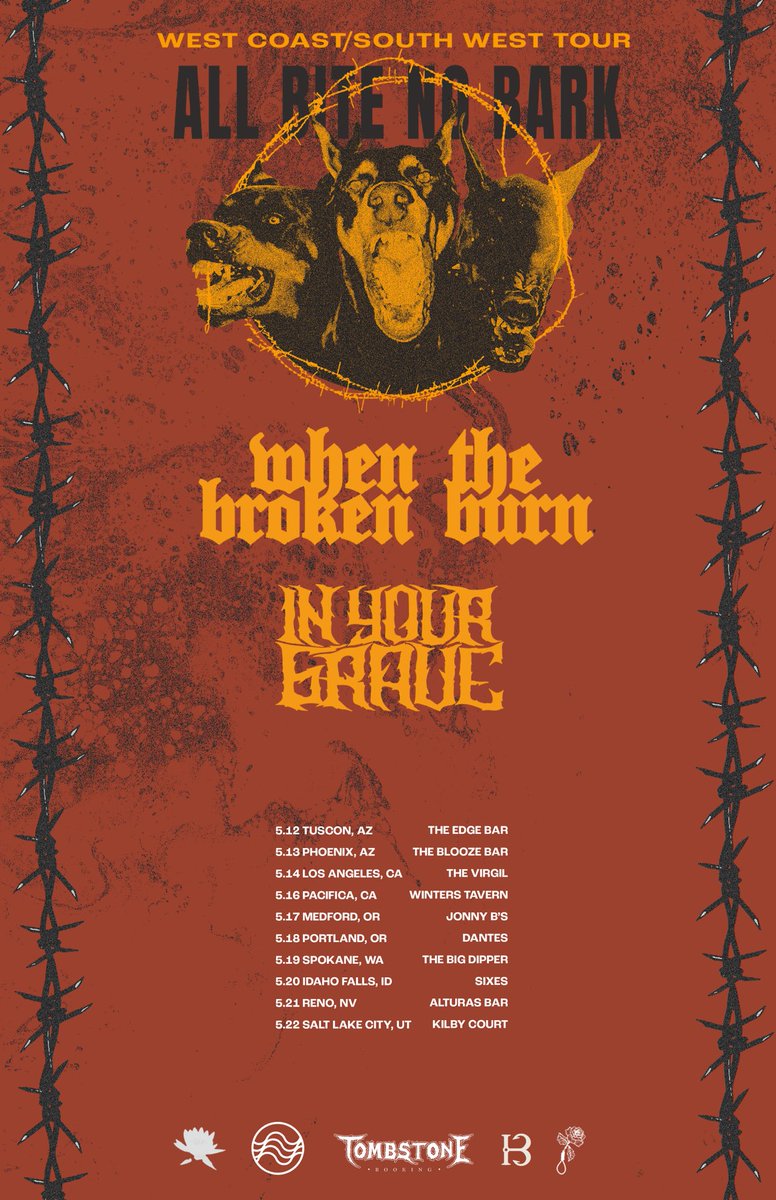 #ALLBITENOBARKTOUR with the boys in <a href="/InYourGraveBand/">Sex porn</a>  #touring #whenthebrokenburn #inyourgrave #deathcore #beatdown #hardcore #metal