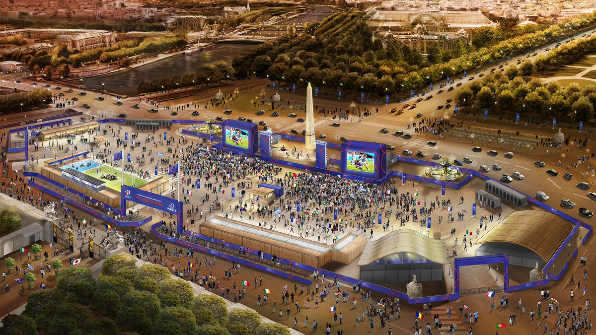 France2023's tweet photo. La Coupe du Monde de Rugby 2023 au cœur de @Paris😍

Rendez vous du 8 septembre au 28 octobre, sur la Place de la Concorde pour participer à la fête et découvrir le Village Rugby #RWC2023 ! 🏉 https://t.co/a3MOwecm42