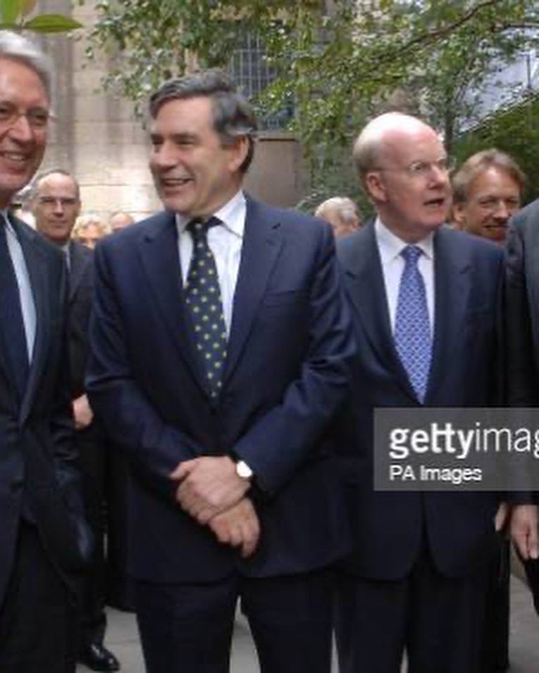 Former British Prime Minister Gordon Brown with Rupert Murdoch and Jonathan Rothemere (owner of the Daily Mail) #lyingbritishpress