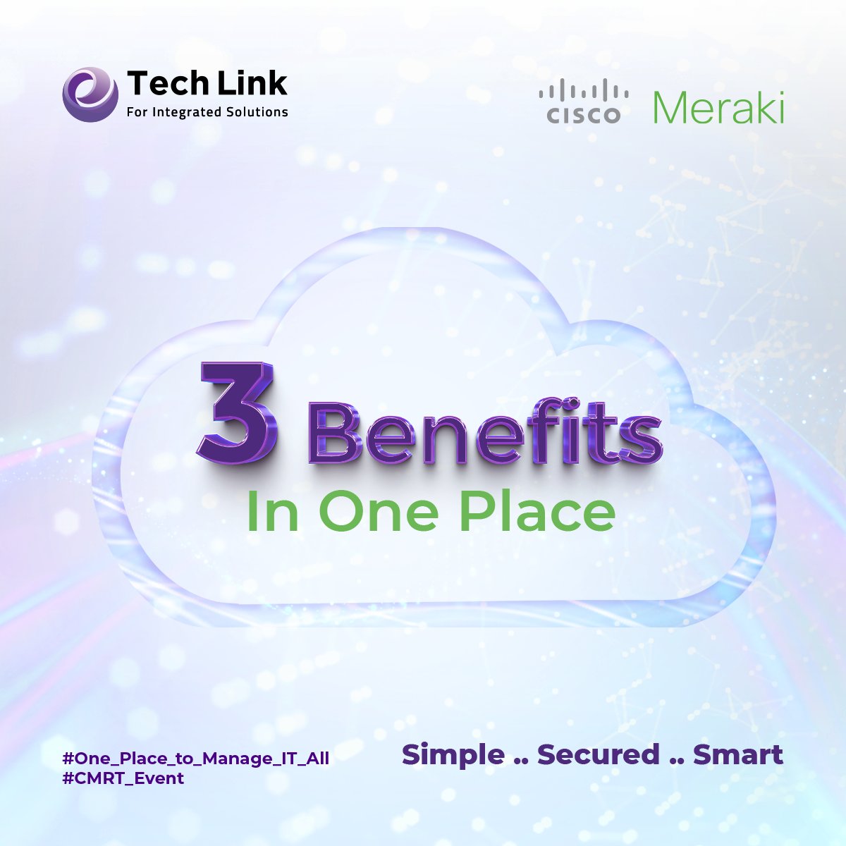 TechLink14's tweet image. IT&apos;s time for Meraki cloud solutions: 3️⃣  benefits in one place: 

1️⃣ Simplify deployment and management.
2️⃣ Secure digital and physical assets.
3️⃣ Create smarter workspaces and empowered workforces.

#TechLink #Cisco #Meraki #CiscoMeraki #CiscoPartner