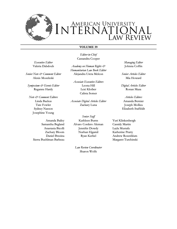 AUILR's tweet photo. Congratulations to our Volume 39 E-board and Volume 39 staff! https://t.co/NibU8Lnd6M