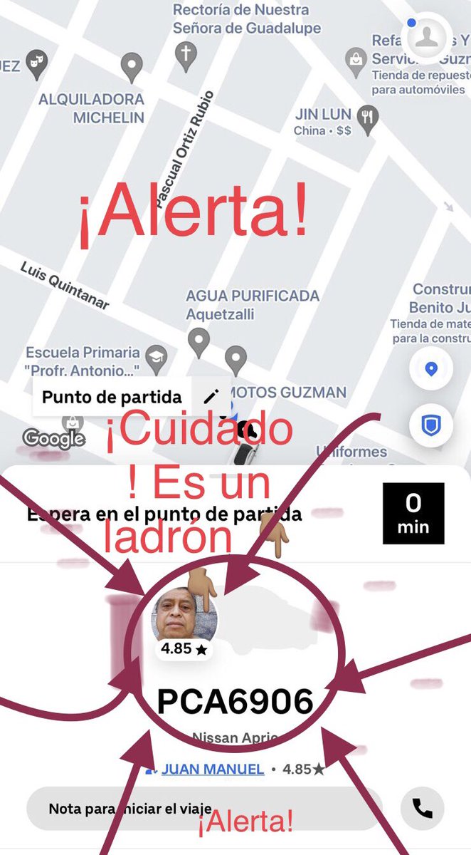 mexicoesradio's tweet photo. ¡Cuidado! Chofer de @Uber_MEX roba envío que le confiaron para entrega. ¡Alerta! Hoy fue a mí, mañana puede ser tú. Rechaza el servicio, es por tu seguridad…@SSPCMexico @Seg_NapolesDF @elconsejomx @UCS_GCDMX @LaSEMOVI @Uber @UberEats @vecinoinformado #uberRata https://t.co/6J0bJsv9V2