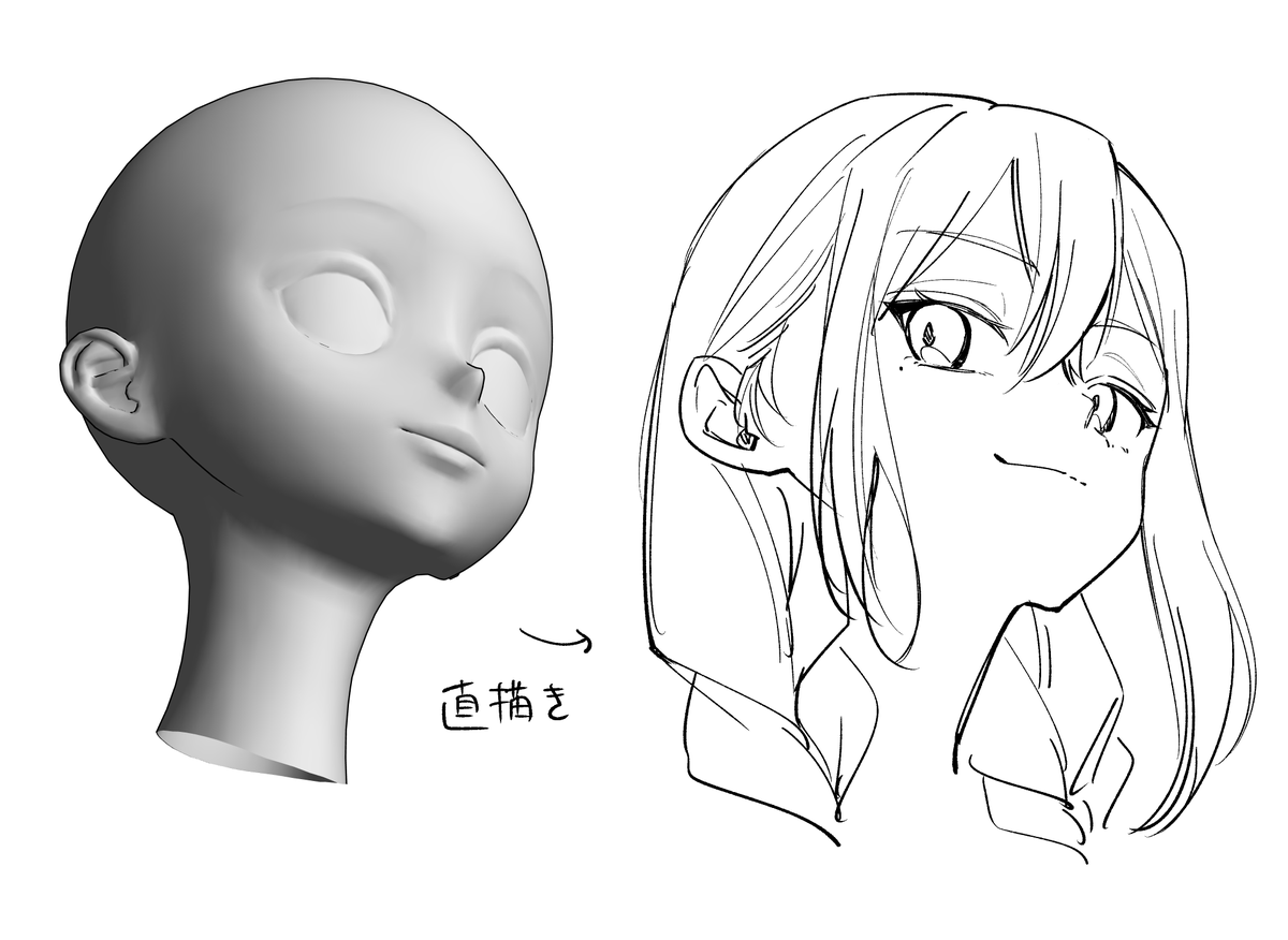 クリスタ2.0の頭部3D、もう少し調整したらすごい汎用性ありそう 
