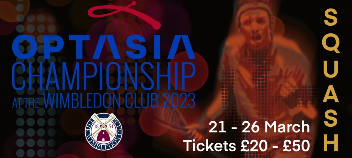 There's still time to grab your <a href="/OPTASIAsquash/">OPTASIA Squash Championship</a> tickets! 🎟️

Watch England's Mohamed ElShorbagy, Patrick Rooney, and Charlie Lee take on some of the world's best at The Wimbledon Club.

Get your tickets at optasiachampionshiptickets.com