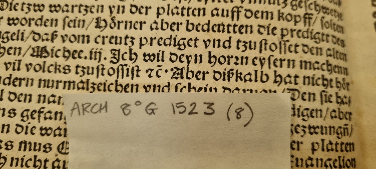 LuthersMonkCalf's tweet photo. How many can you spot? /6
1) the Tironian 'et' (⁊)
2) 2 x oͤ
3) a nasal bar over a 'n'
4) a floating full stop
5) the r-rotunda? (ꝛ)

[fol. 3v]
#Medieval #Reformation #MedievalTwitter #LuthersMonsters #bookhistory #Luther #Reformazing #monkcalf #EarlyNewHighGerman https://t.co/cwZ5JftLWz