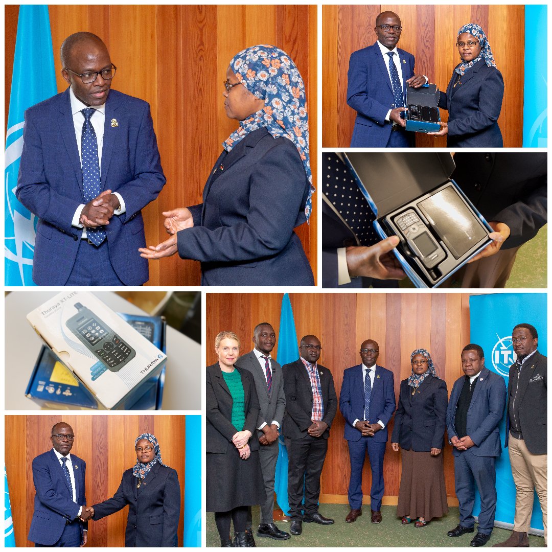 ITUBDTDirector's tweet photo. I was honoured to present 25 @ThurayaTelecom satellite phones to @malawi_geneva today. The #EmergencyTelecommunications equipment will help scale #DisasterResponse efforts in 🇲🇼 following Cyclone Freddy. Our thoughts are with the people of Malawi. Heartfelt condolences! https://t.co/qZRm09gPWM