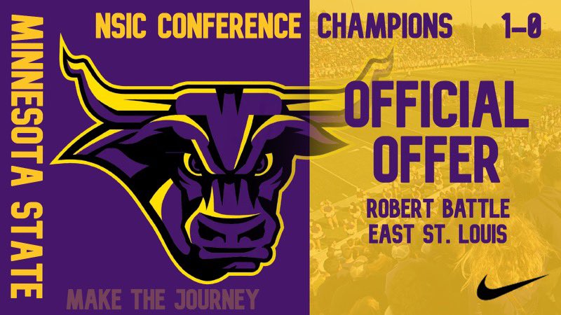 Excited and Honored to receive An offer from Minnesota State University @CoachJackson32 @MinnStFootball @CoachTimLydon @DarrenSunkett