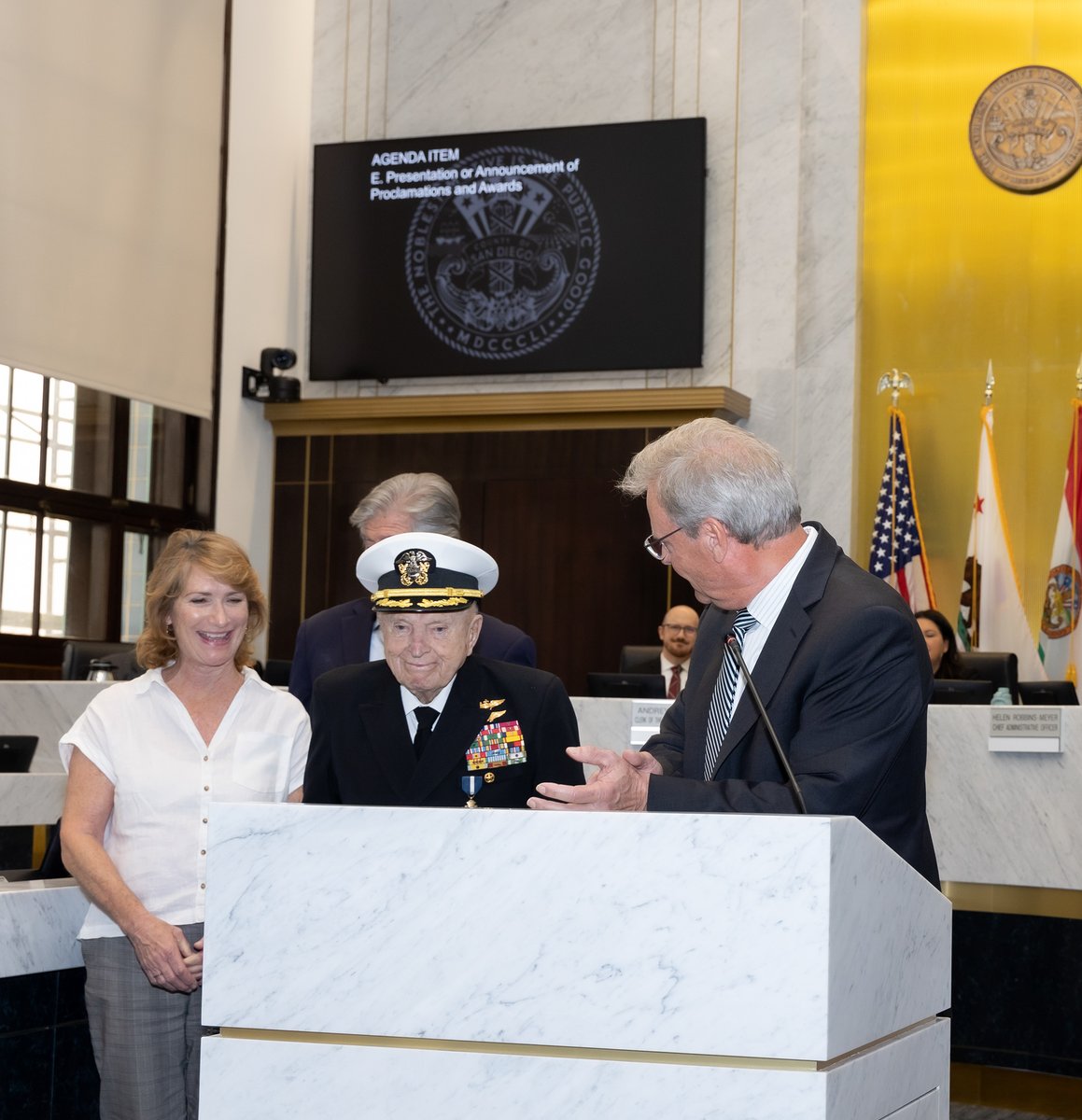 What a wonderful way to start our Board meeting on Tuesday. We honored one of the greatest fighter pilots ever recorded in military history! 🙌

supervisorjimdesmond.com/honoring_capta…