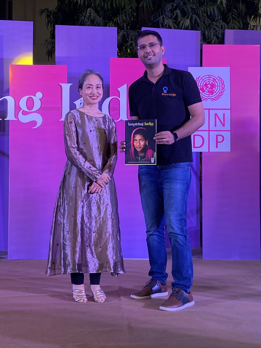 Thankful to <a href="/UNDP_India/">UNDP India</a> for recognising and supporting <a href="/EvenCargo/">EvenCargo</a>’s work as one of the SME champions for gender equity. 
<a href="/shokonoda/">Shoko Noda</a> much gratitude.

<a href="/oyeYogesh/">Yogesh Kumar</a>

Thank you  <a href="/iamMostlySane/">Prajakta Koli</a> for facilitating the certificate and <a href="/bhumipednekar/">bhumi pednekar</a> for an inspiring speech.